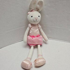 Jellycat Bitsy Pink Lulu Ballerina Dress Shoes Rabbit Bunny Plush Lovey Doll
